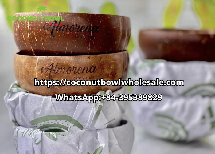 Coconut Shell Bowl With Logo Engrave (NCB-0006)