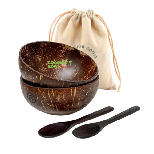 Engraved Coconut Bowl With Spoon (NCB-0025)