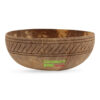 Natural Engraved Pattern Carved Coconut Shell Bowl (NCB-0044)