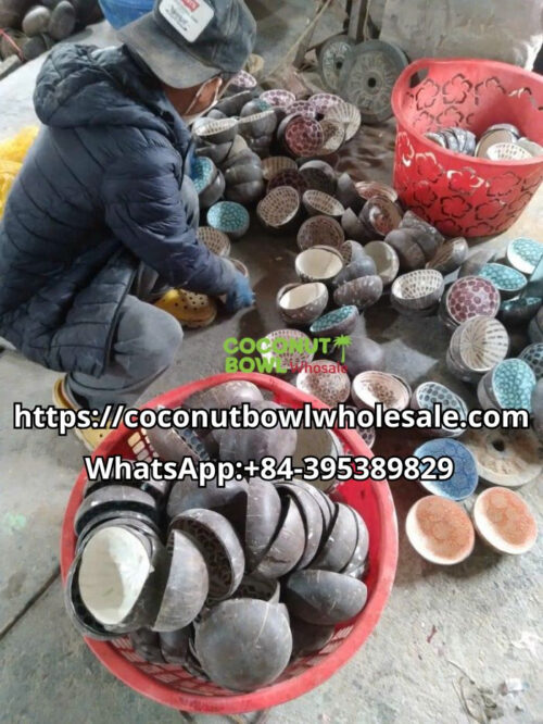 Wholesale mother of pearl coconut bowl manufacturing In Vietnam