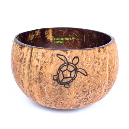 Turtle Carved Coconut Bowl (NCB-0032)