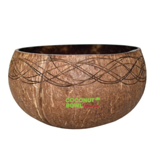 Unique Carved Coconut Shell Bowl (NCB-0049)