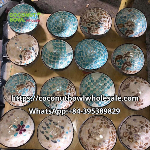 Wholesale mother of pearl coconut bowl manufacturing In Vietnam