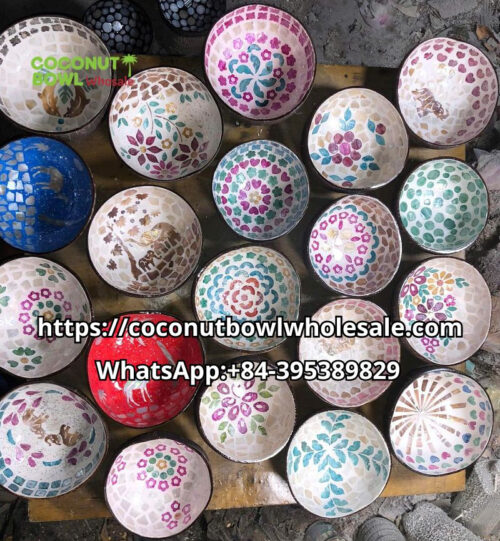 Wholesale mother of pearl coconut bowl manufacturing In Vietnam