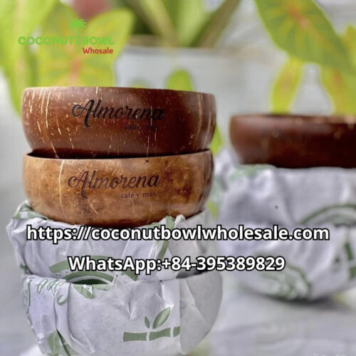 Coconut Shell Bowl With Logo Engrave (NCB-0006)