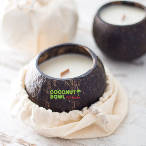 Coconut Shell Candle With Gift Bag (CBC-0003)