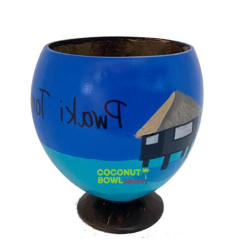 Hand Paint Coconut Shell Cup (NCB-0065)