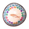 fish design mother of pearl inlaid coconut bowl