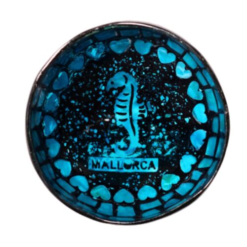 seahorse design mother of pearl coconut bowl, wholesale, bulk