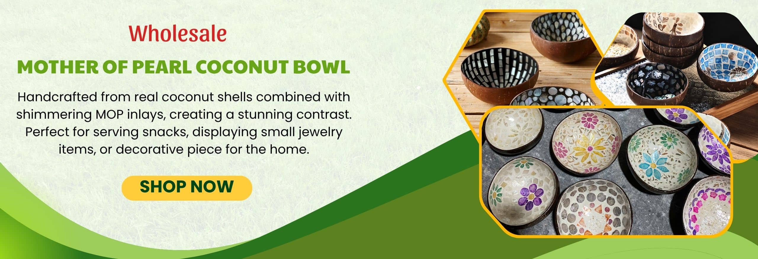coconut bowl wholesale, bulk, coconut bowls, manufacture, supplier, Vietnam