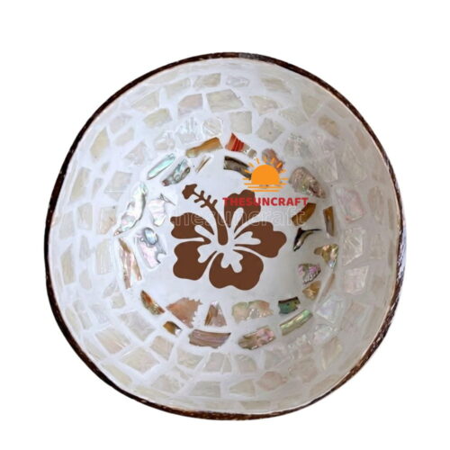 Coconut Bowl Mother of Pearl Hibiscus Flower Wholesale