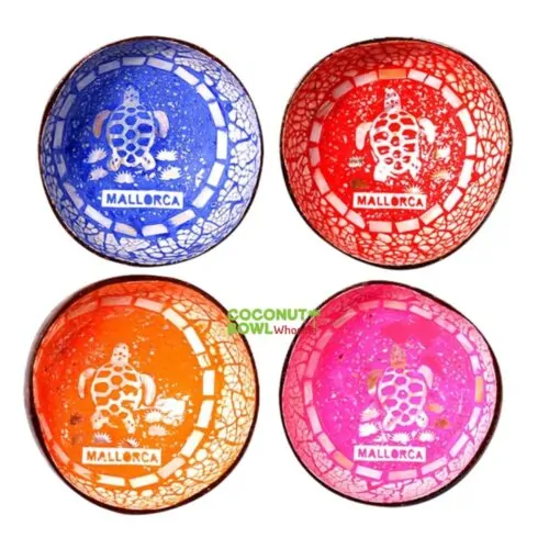 turtle mother of pearl egg shell coconut bowl, wholesale, bulk